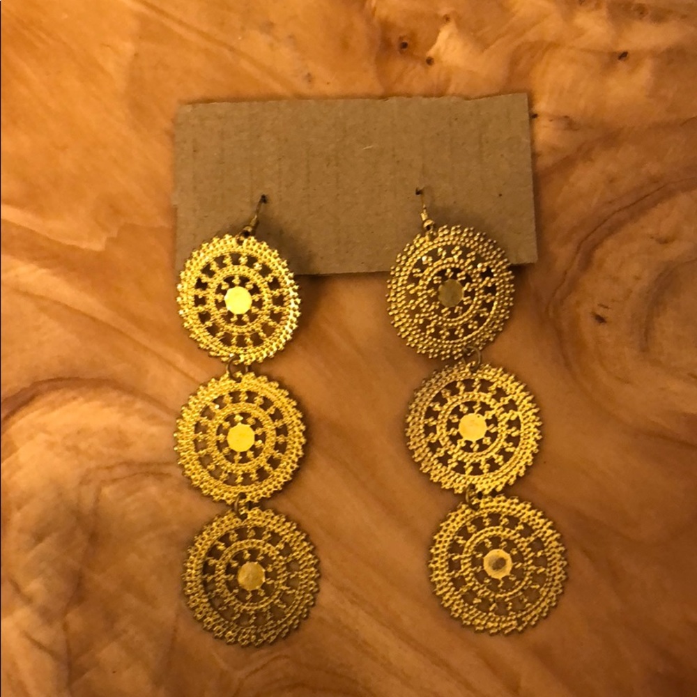 ✨HOST PICK✨Triple circle charm earrings